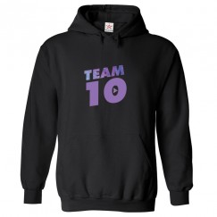 Team 10 Classic Unisex Kids and Adults Pullover Hoodie for Music Fans